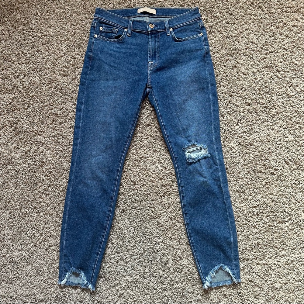7 For All Mankind lux vintage the ankle skinny jeans